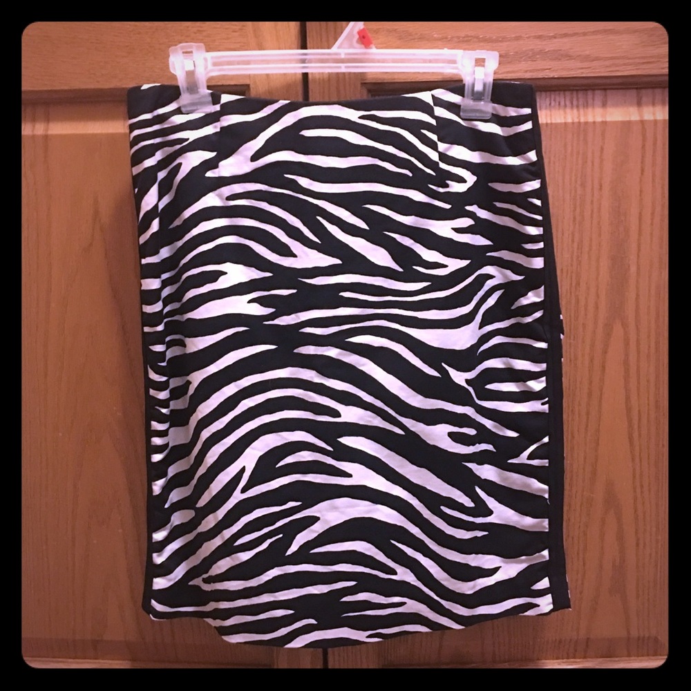 WHBM Zebra print skirt